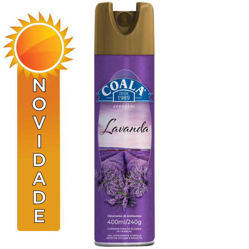 ODORIZANTE DE AMBIENTE AEROSOL COALA 400ML  LAVANDA - CX COM 6 UN