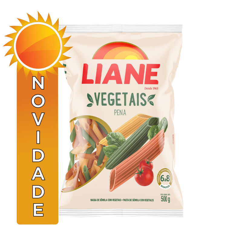 MACARRÃO DE VEGETAIS LIANE 500GR PENA - FD COM 24 PC