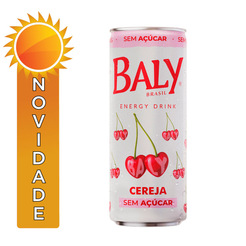 ENERGÉTICO BALY SEM ACÚÇAR 250ML CEREJA - FD COM 6 UN