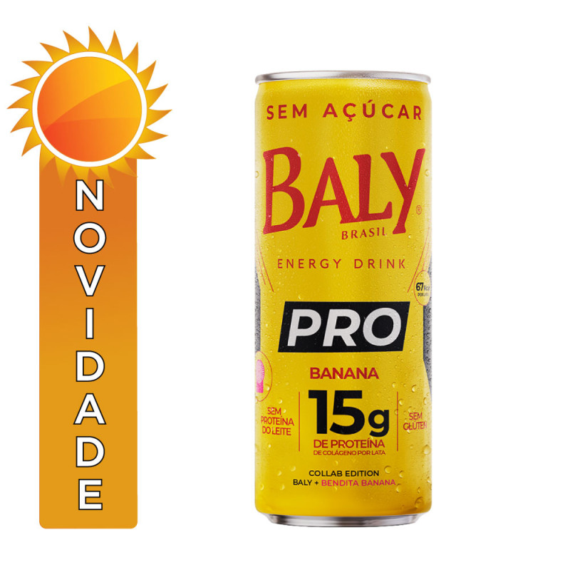 ENERGÉTICO BALY PRO 250ML BANANA - FD COM 6 UN