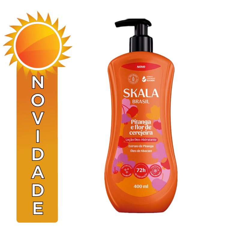 LOÇÃO DEO-HIDRATANTE SKALA 400ML PITANGA E FLOR CEREJEIRA - CX COM 12 UN