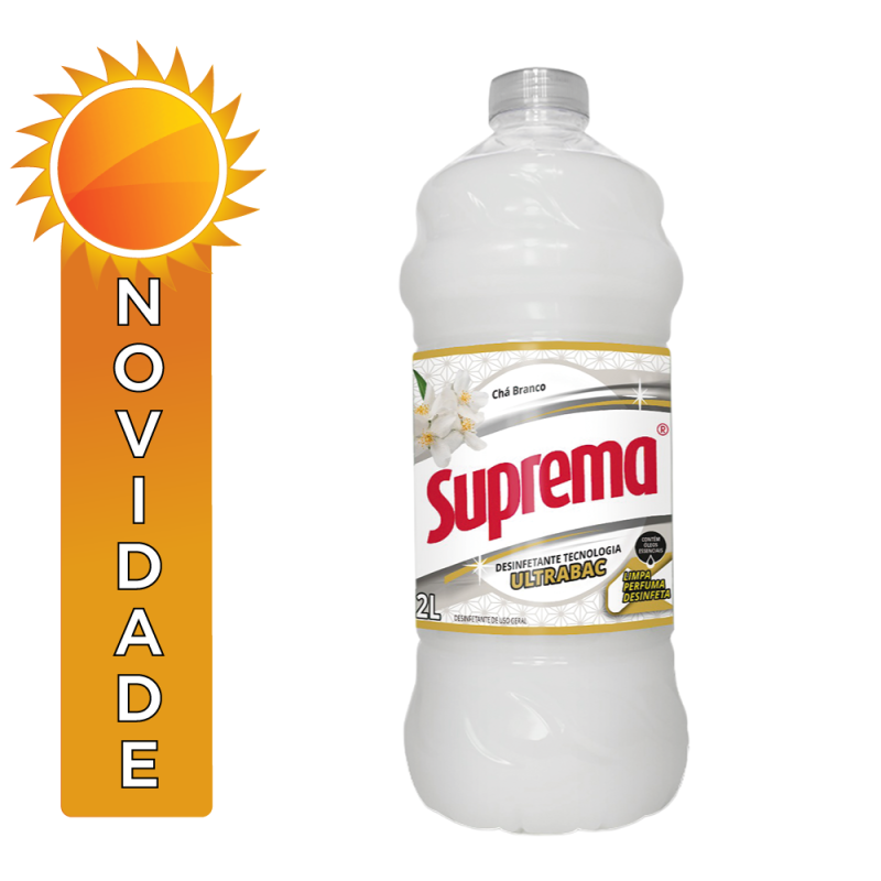 DESINFETANTE SUPREMA CHÁ BRANCO 2 LT - CX COM 6 UN