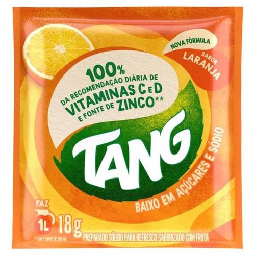 REFRESCO EM PÓ TANG 18GR LARANJA - DP COM 18 UN