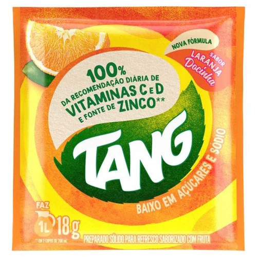 REFRESCO EM PÓ TANG 18GR LARANJA DOCINHA - DP COM 18 UN