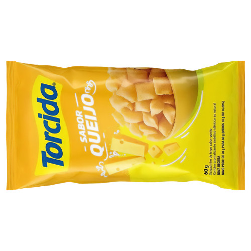 SALGADINHO TORCIDA QUEIJO 60GR - CX COM 24 UN
