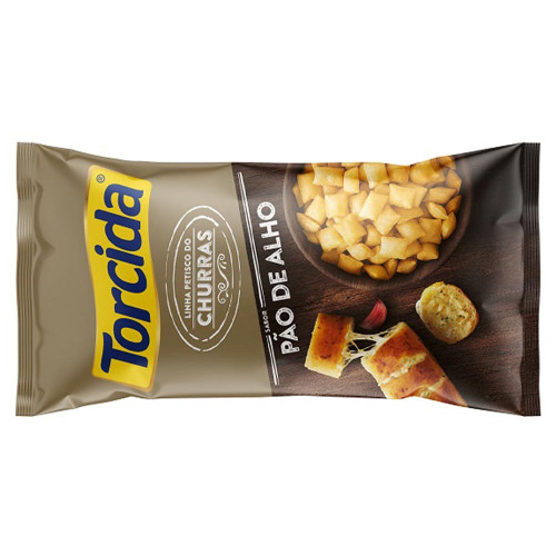 SALGADINHO TORCIDA PÃO DE ALHO 60GR - CX COM 24 UN
