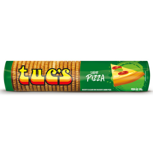 BISCOITO SALGADO TUC'S 100GR PIZZA - CX COM 30 UN