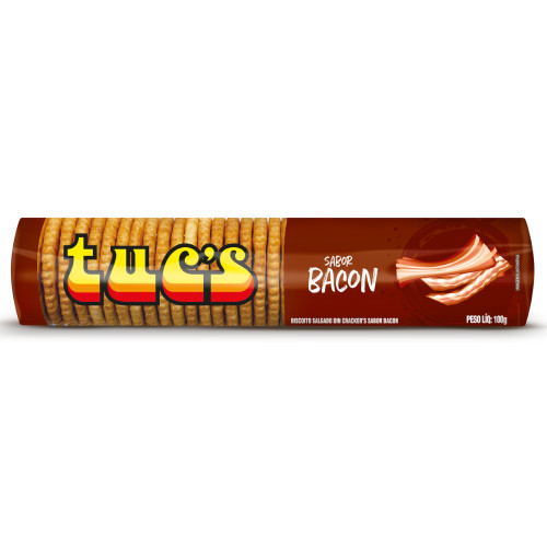 BISCOITO SALGADO TUC'S 100GR BACON - CX COM 30 UN