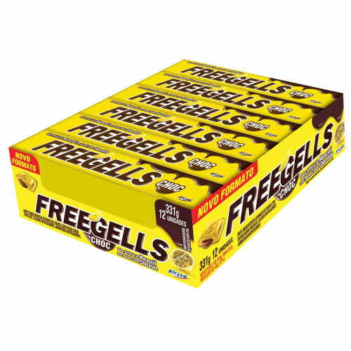 DROPS FREEGELLS RICLAN 27GR MARACUJÁ COM CHOCOLATE - DP COM 12 UN