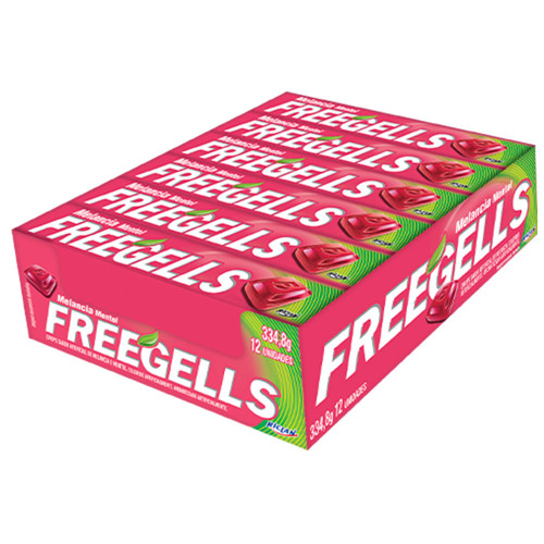 DROPS FREEGELLS RICLAN 27GR MELANCIA - DP COM 12 UN