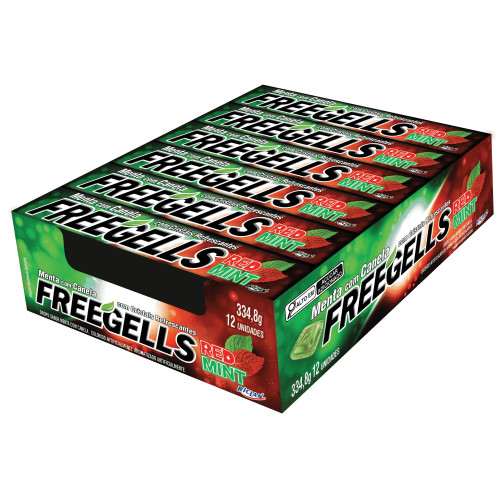DROPS FREEGELLS RICLAN 27GR RED MINT - DP COM 12 UN
