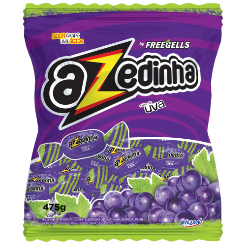 BALA FREEGELLS RICLAN DURA 475GR UVA AZEDINHA - UNIDADE