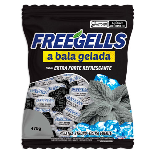 BALA FREEGELLS RICLAN DURA 475GR EXTRA FORTE REFRESCANTE - UNIDADE