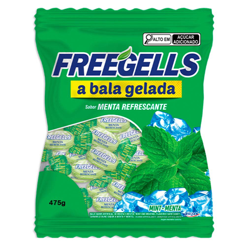 BALA FREEGELLS RICLAN DURA 475GR MENTA REFRESCANTE - UNIDADE
