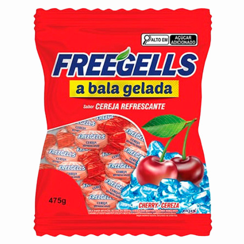 BALA FREEGELLS RICLAN DURA 475GR CEREJA REFRESCANTE - UNIDADE