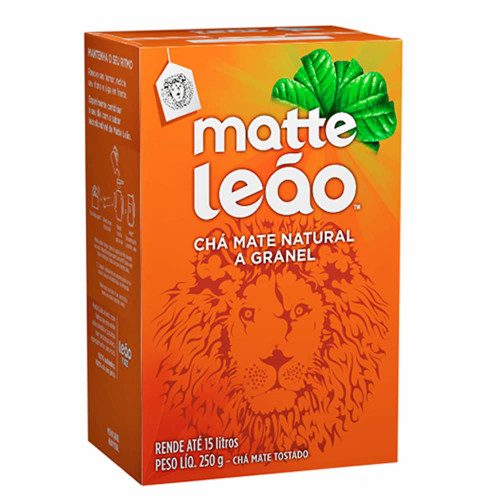 CHÁ MATTE LEÃO 250GR GRANDE NATURAL - PC COM 10 UN