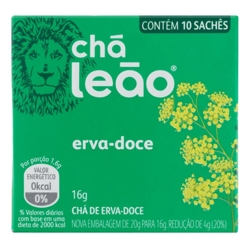 CHÁ LEÃO SACHÊ 1X16 ERVA DOCE - PC COM 10 DP