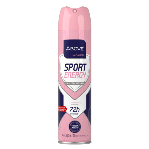 DESODORANTE ABOVE BASTON 150ML WOMEN SPORT ENERGY 72H - PC COM 6 UN