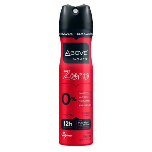 DESODORANTE ABOVE BASTON WOMEN ZERO 150ML - PC COM 6 UN