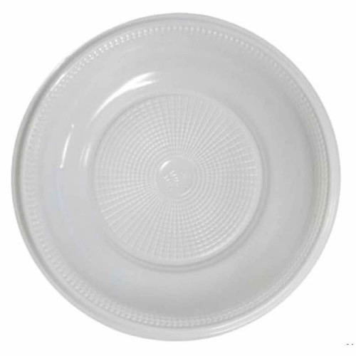PRATO PARA REFEIÇÃO 20CM COM 10 UN BRANCO GRANDE - CX COM 10 PC