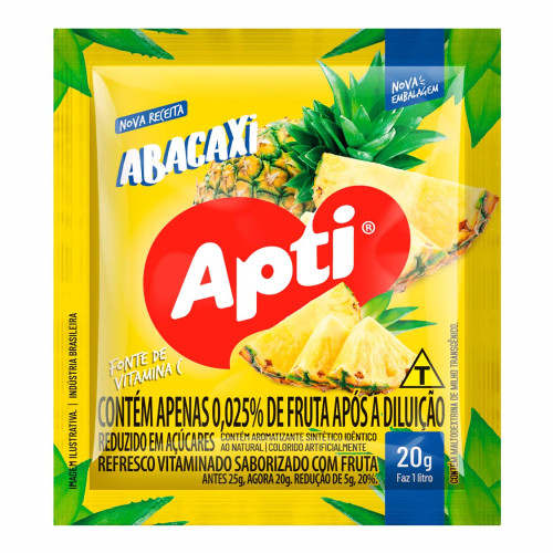 REFRESCO EM PÓ APTI 20GR ABACAXI - DP COM 15 UN