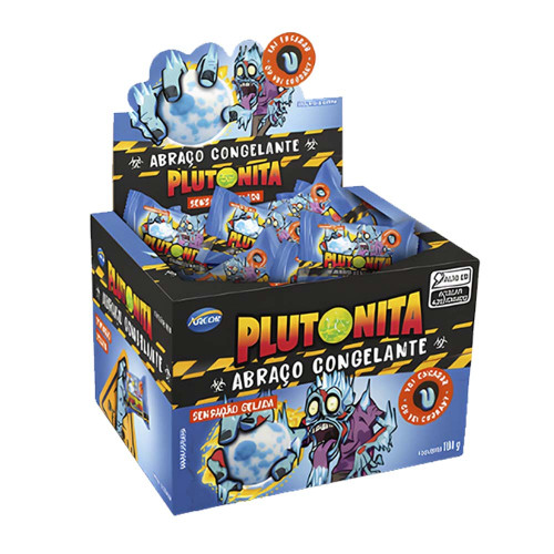 CHICLE PLUTONITA ARCOR ABRAÇO CONGELANTE 180GR - DP COM 40 UN