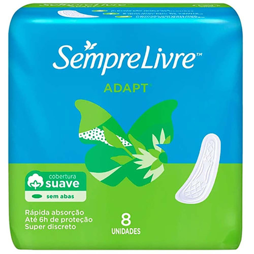 ABSORVENTE SEMPRE LIVRE C/ 8UN SEM ABAS SUAVE - PC COM 12 UN