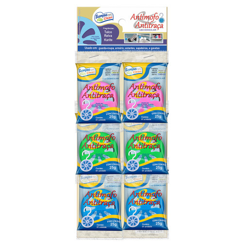 ANTI MOFO SAMPA CLEAN 25GR - CARTELA COM 6 UN