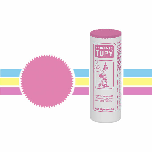CORANTE PARA ROUPA TUPY 45GR ROSA - PC COM 6 UN
