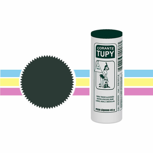 CORANTE PARA ROUPA TUPY 45GR VERDE - PC COM 6 UN