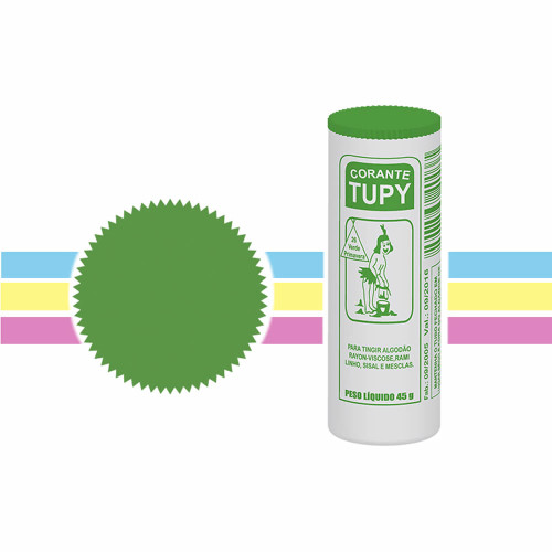 CORANTE PARA ROUPA TUPY 45GR VERDE PRIMAVERA - PC COM 6 UN