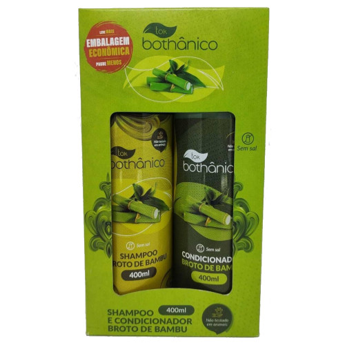 KIT TOK BOTHÂNICO SHAMPOO/CONDICIONADOR 400ML BROTO DE BAMBU - UNIDADE