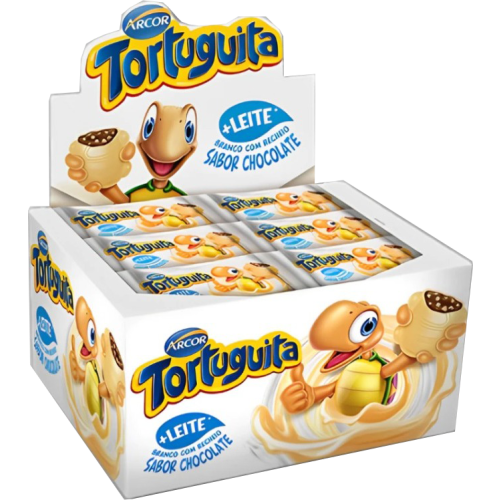 CHOCOLATE TORTUGUITA ARCOR 15,5GR CHOCOLATE BRANCO - DP COM 24 UN