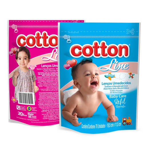 REFIL P/ LENÇO UMEDECIDO COTTON C/70UN - CX COM 24 UN