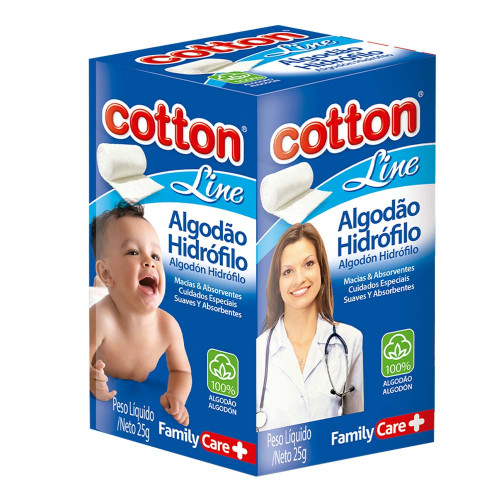 ALGODÃO COTTON CAIXA 25GR PEQUENO - PC COM 10 UN