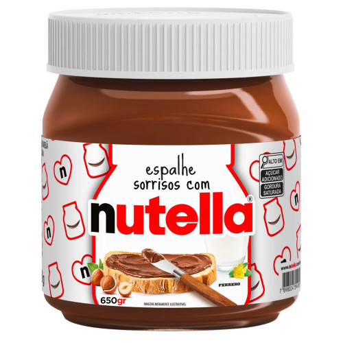 CREME DE AVELÃ NUTELLA COM CACAU POTE 650GR - UNIDADE