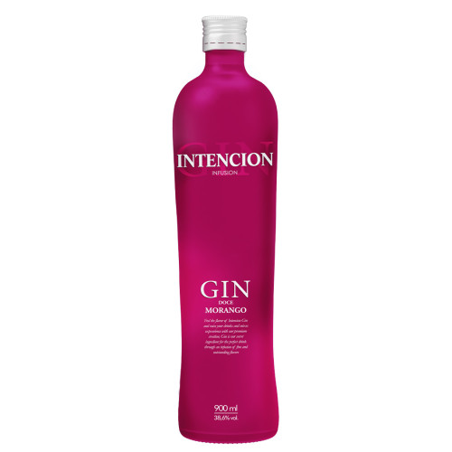 GIN INTENCION 900ML DOCE MORANGO - FD COM 6 UN