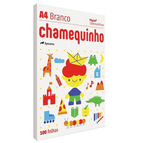 PAPEL SULFITE A4 CHAMEQUINHO BRANCO - PC COM 100 UN