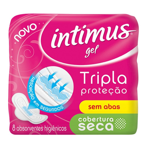 ABSORVENTE INTIMUS GEL C/ 8UN SEM ABAS SECA - PC COM 12 UN