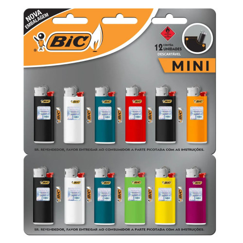 ISQUEIRO BIC ORIGINAL MINI PEQUENO - CT COM 12 UN