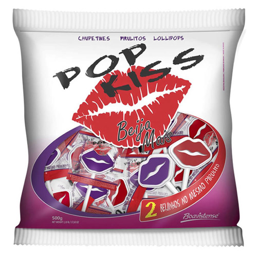 PIRULITO POP KISS 500GR - BEIJA MAIS PC COM 50 UN