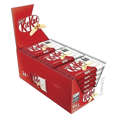 CHOCOLATE KITKAT BRANCO NESTLÉ 41,5GR - DP COM 24 UN