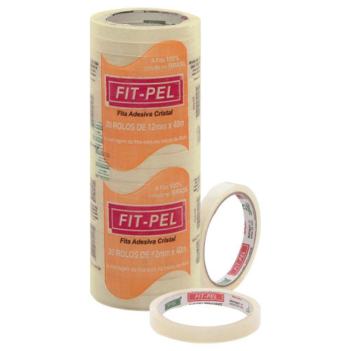 FITA DUREX FIT PEL 12MM 40 METROS - PC COM 20 UN