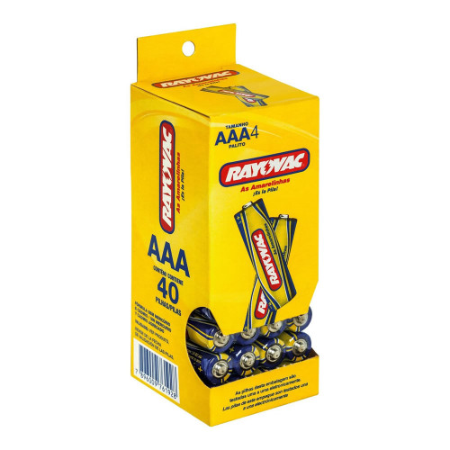 PILHA RAYOVAC PALITO TUBO AAA - DP COM 40 UN