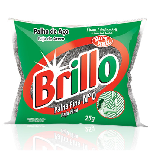PALHA DE AÇO BOMBRIL BRILLO NÚMERO 0 - PC COM 20 UN