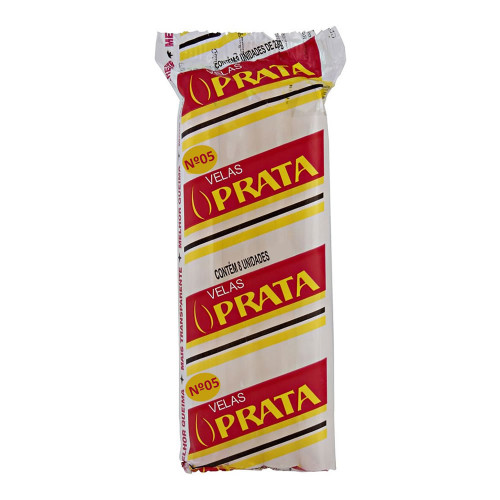 VELA PRATA 21GR COM 08 NÚMERO 05 - CX COM 24 PC