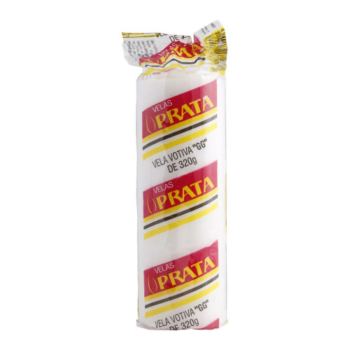 VELA PRATA VOTIVA 324GR TAMANHO GG - CX COM 12 UN
