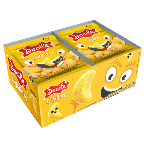 BALA DE GELATINA DOCILE 15GR BANANAS - DP COM 12UN