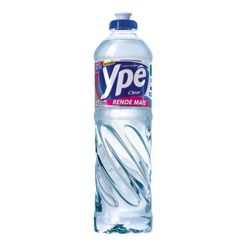 LAVA-LOUÇAS LÍQUIDO YPÊ 500ML CLEAR - CX COM 24 UN