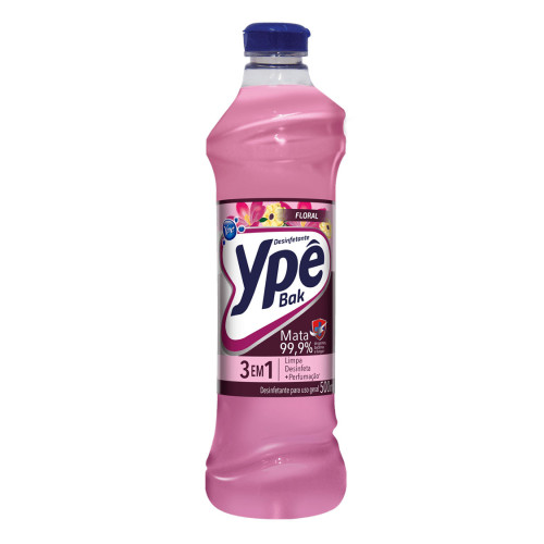 DESINFETANTE BAK YPÊ 500ML FLORAL - CX COM 12 UN